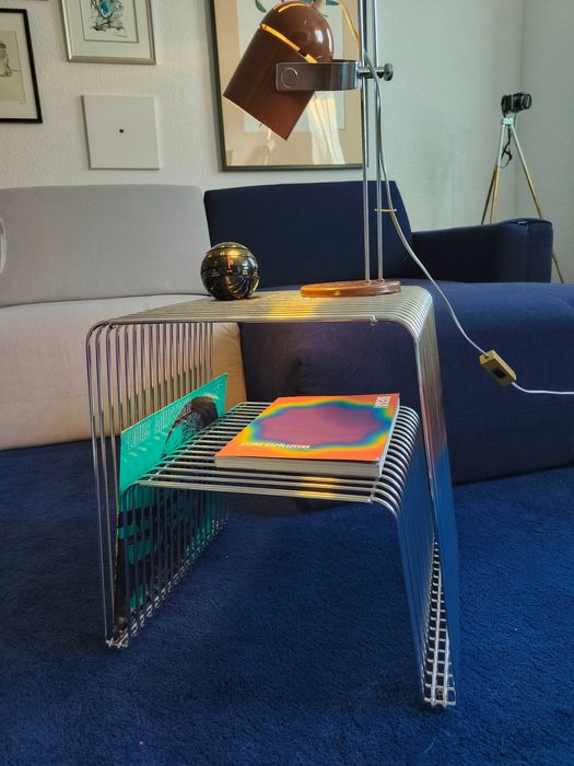 Stolik metalowy design lat 80