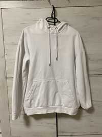 Basic biała bluza white casual hoodie yourturn aesthetic pinterest