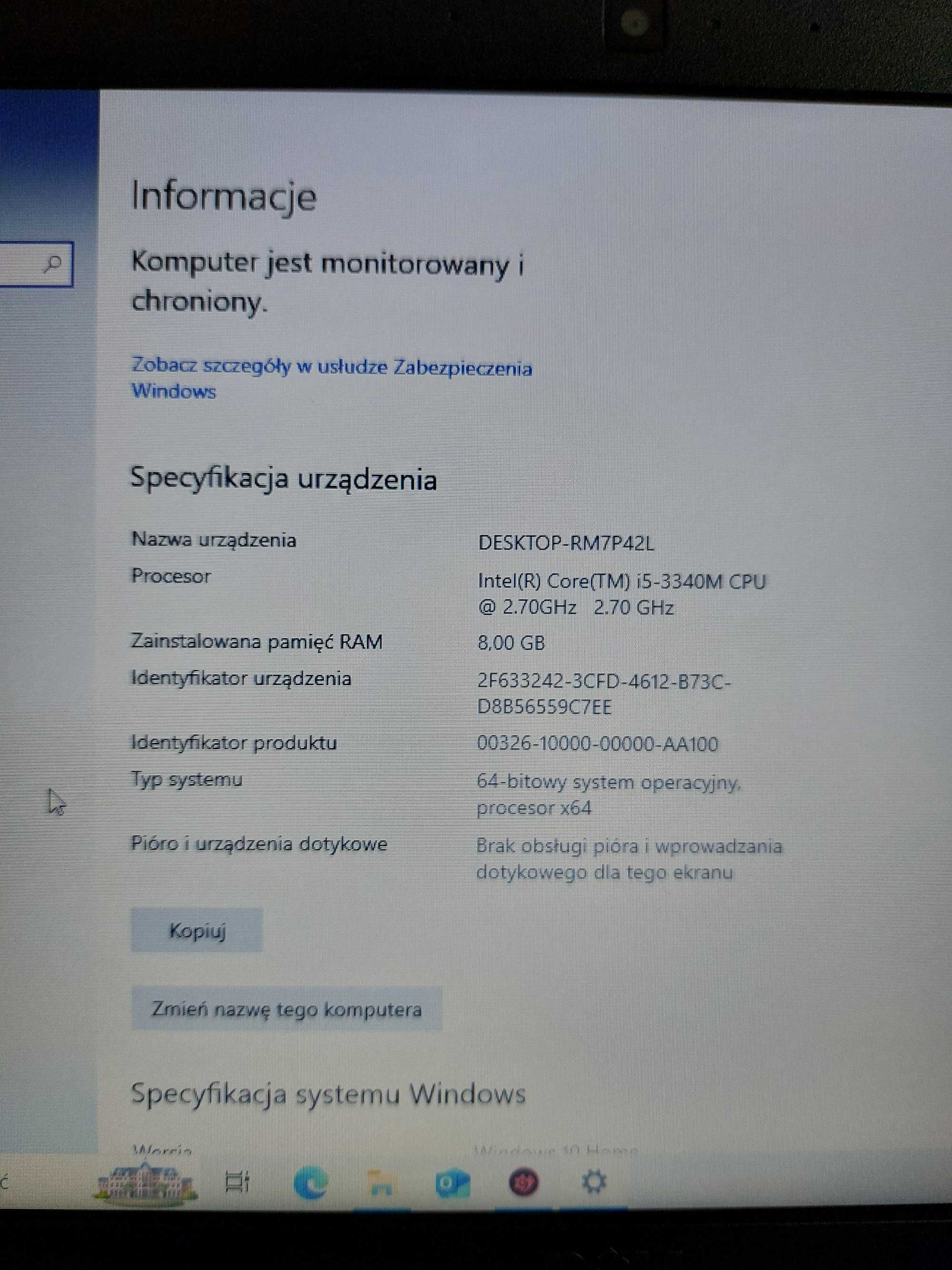 Laptop Dell E6230 I5 8gb ram 120gb ssd Win 10