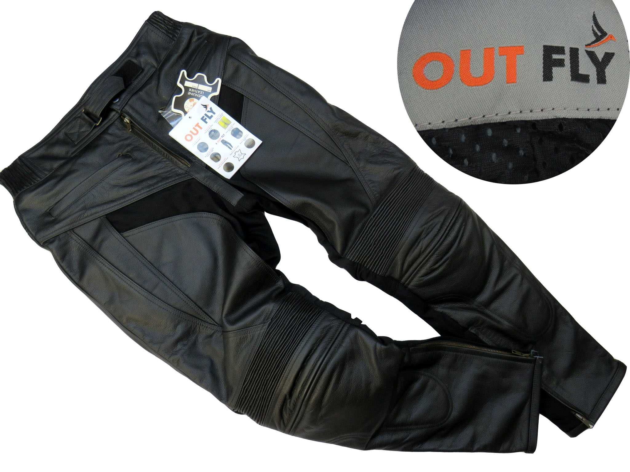 Out Fly SKÓRZANE spodnie motocyklowe damskie r 34 -70%