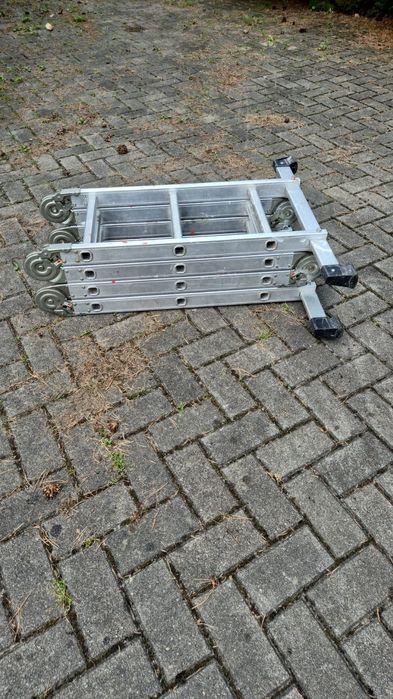 Drabina, składana długa aluminiowa