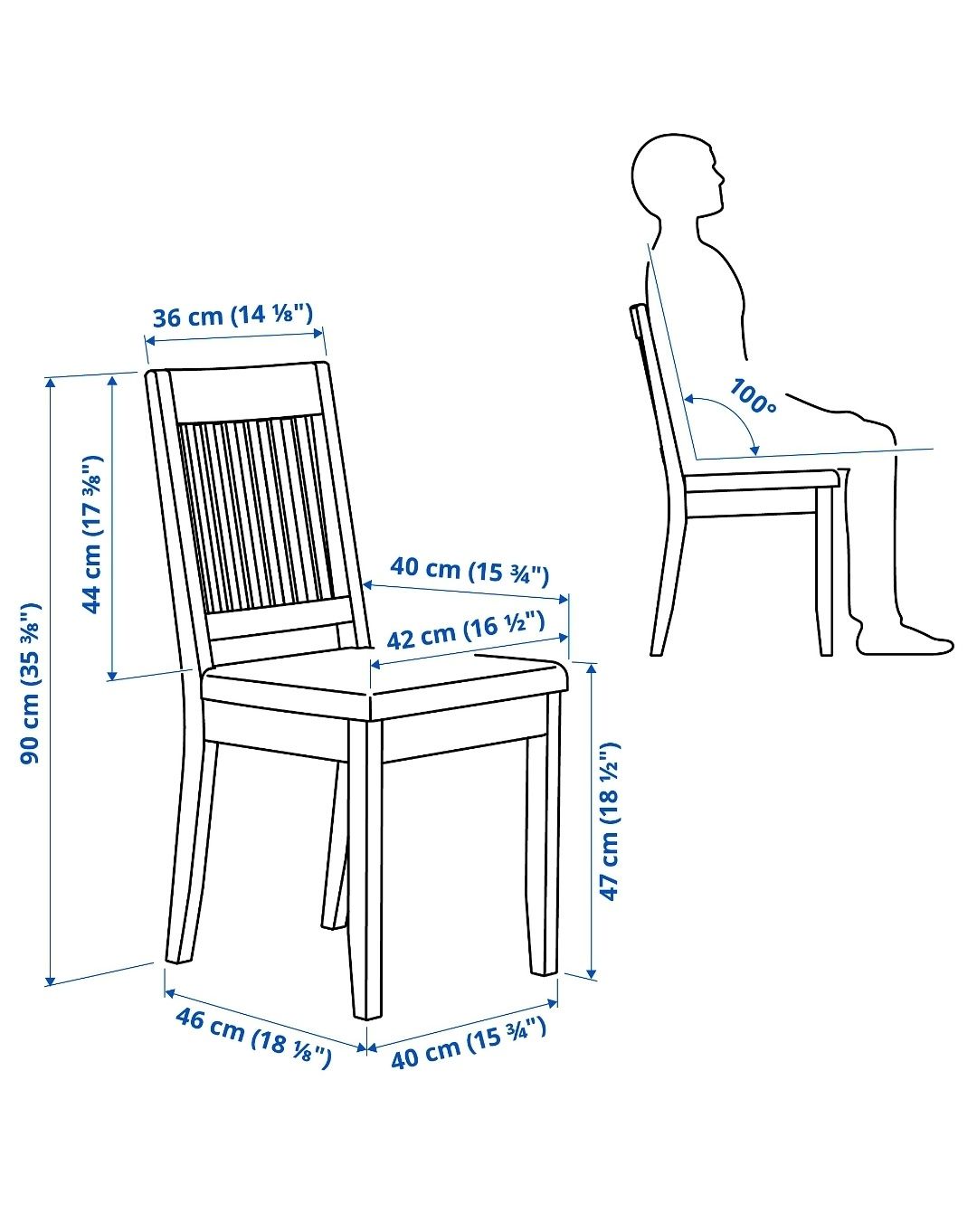 6 cadeiras Nasinge castanhas ikea