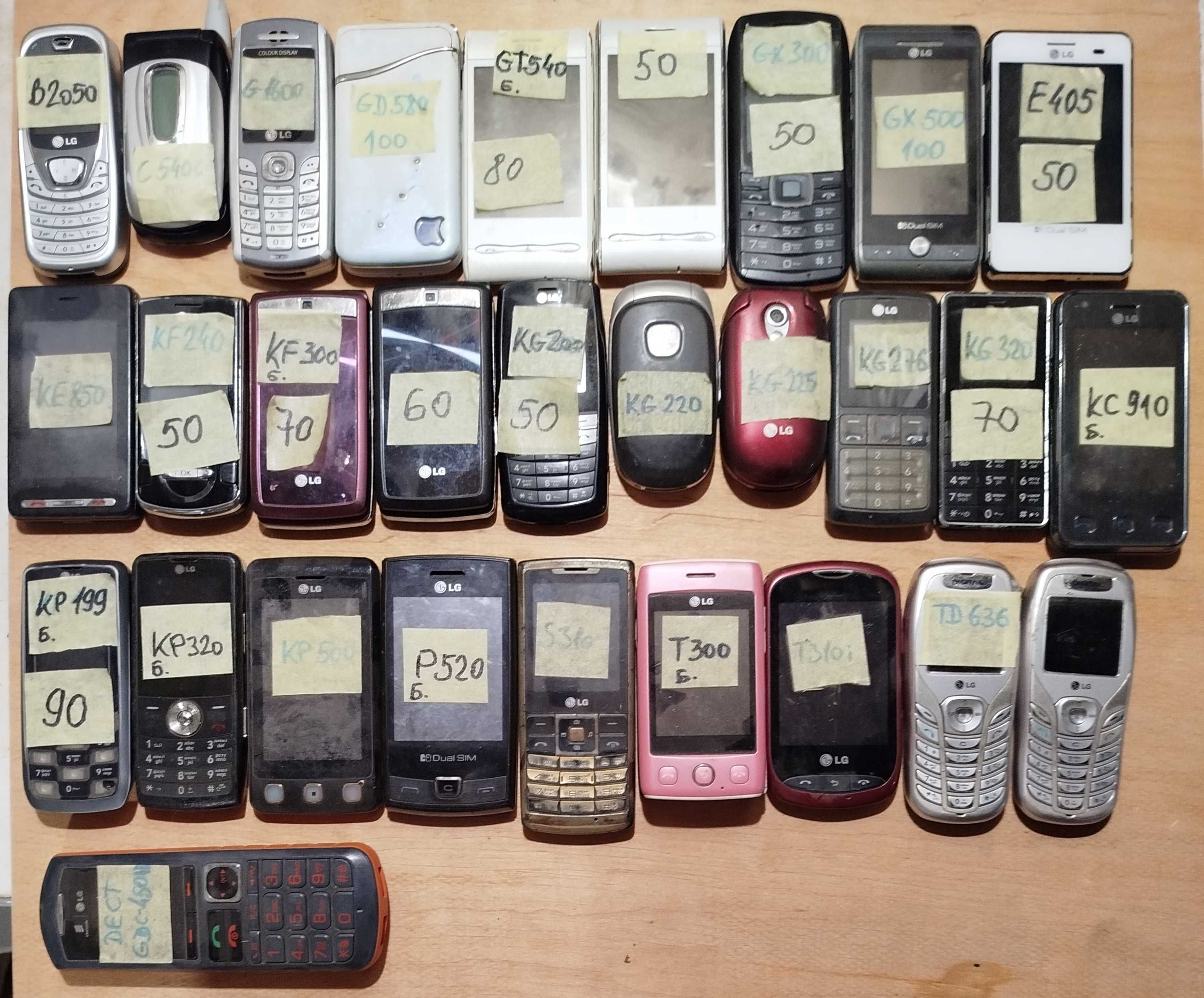 21.07.25. Лот мобільних телефонів. MOTOROLA. LG.  Вживані.