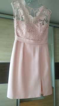 Piękna sukienka Morelowo-Rózana rozmiar S 36