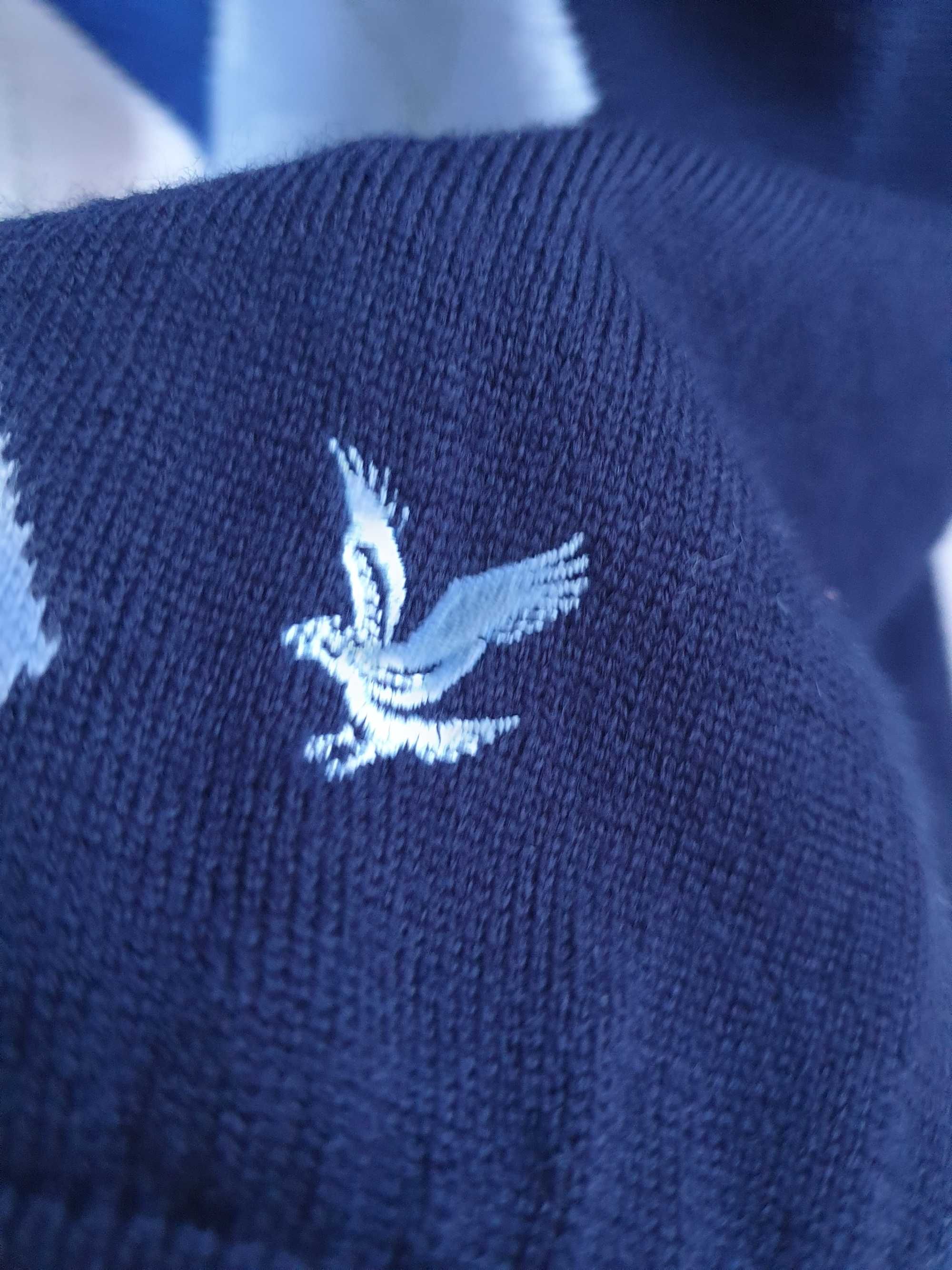 Wełniana kamizelka Lyle&Scott L 40 w romby merino męska