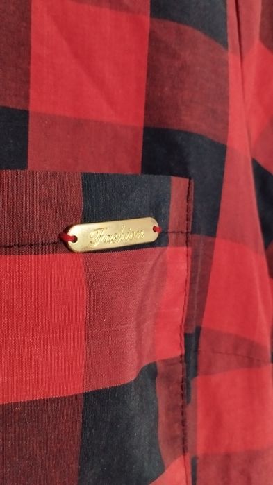 Стильное Платье-Рубашка MANAKA (3XL) - Красная Клетка!