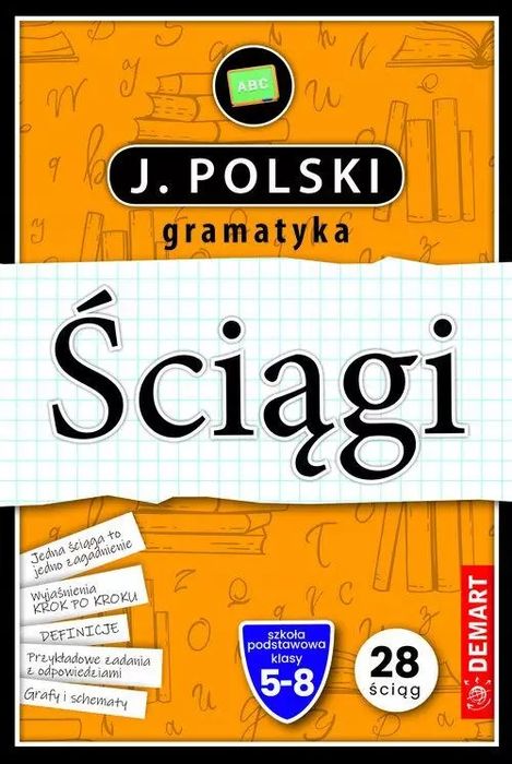 Ściągi. Karty Edukacyjne. Język Polski, Gramatyka. Klasy 5-8