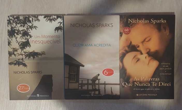 Conjunto de 3 Livros de Nicholas Sparks (vendo separado)