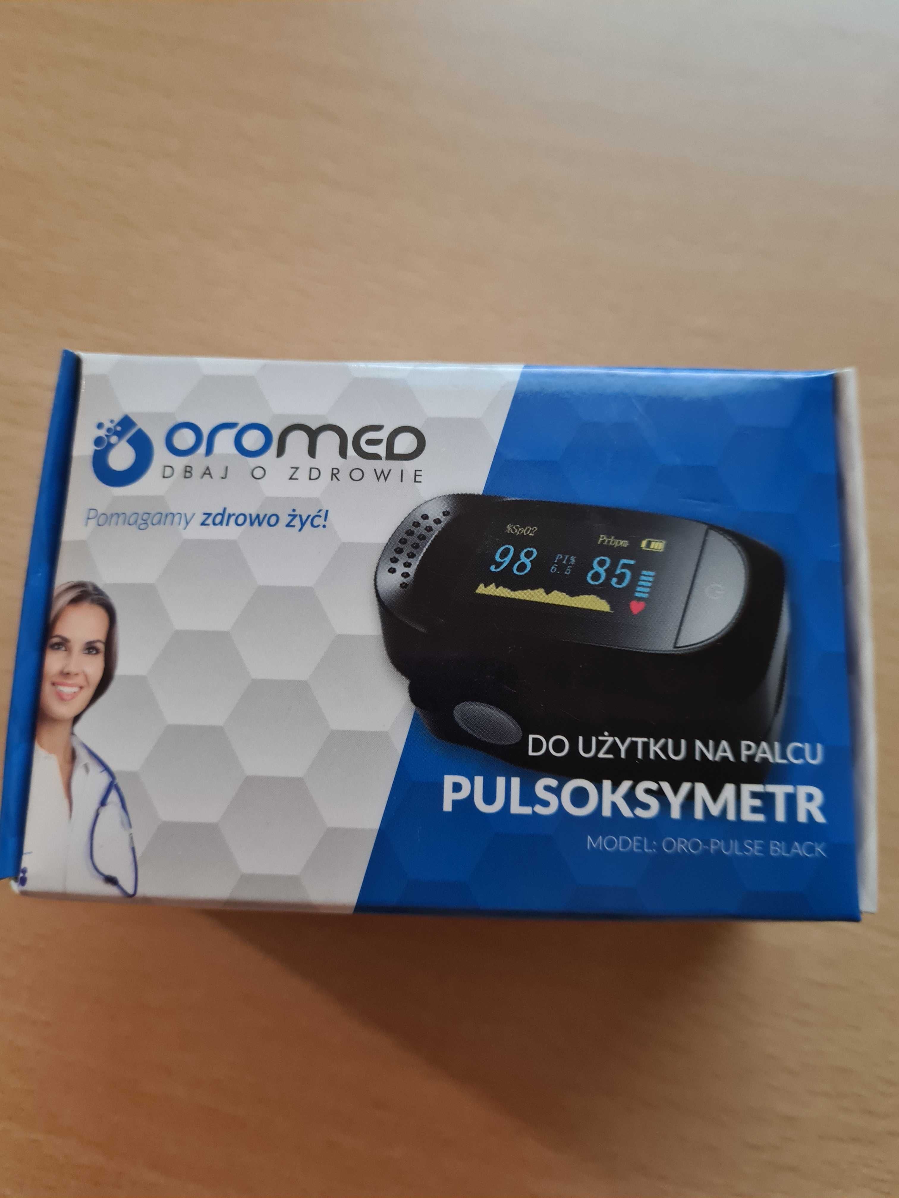 Pulsoksymetr Oromed black baterie w zestawie