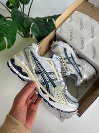 Кроссовки Asics Gel-Kayano 14 White Silver Navy Beige Cream