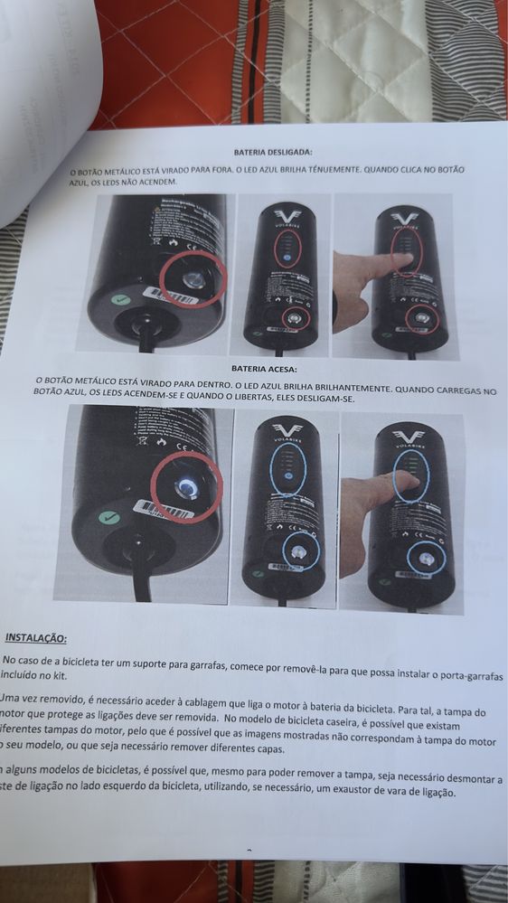 Bateria externa para montagem em e-bikes