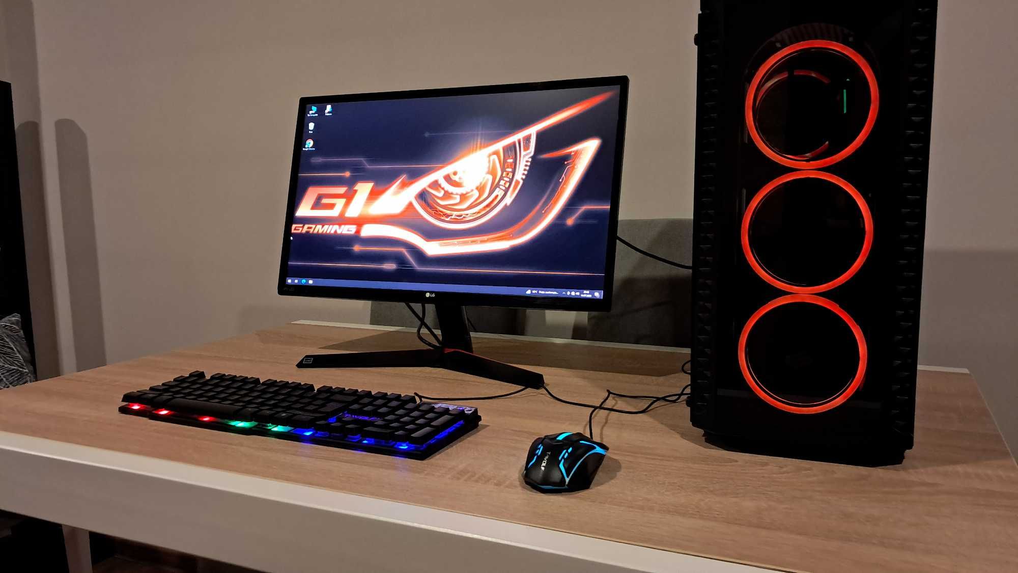 Zestaw Do Gier i5 4x3.3GHz/GTX1050-4GB/Ram-24GB/SSD+1TB/LG 24' LED IPS