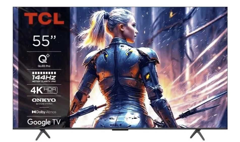 Telewizor TCL 55T8B QLED PRO 4K 144Hz Google, Dolby Atmos Dolby Vision