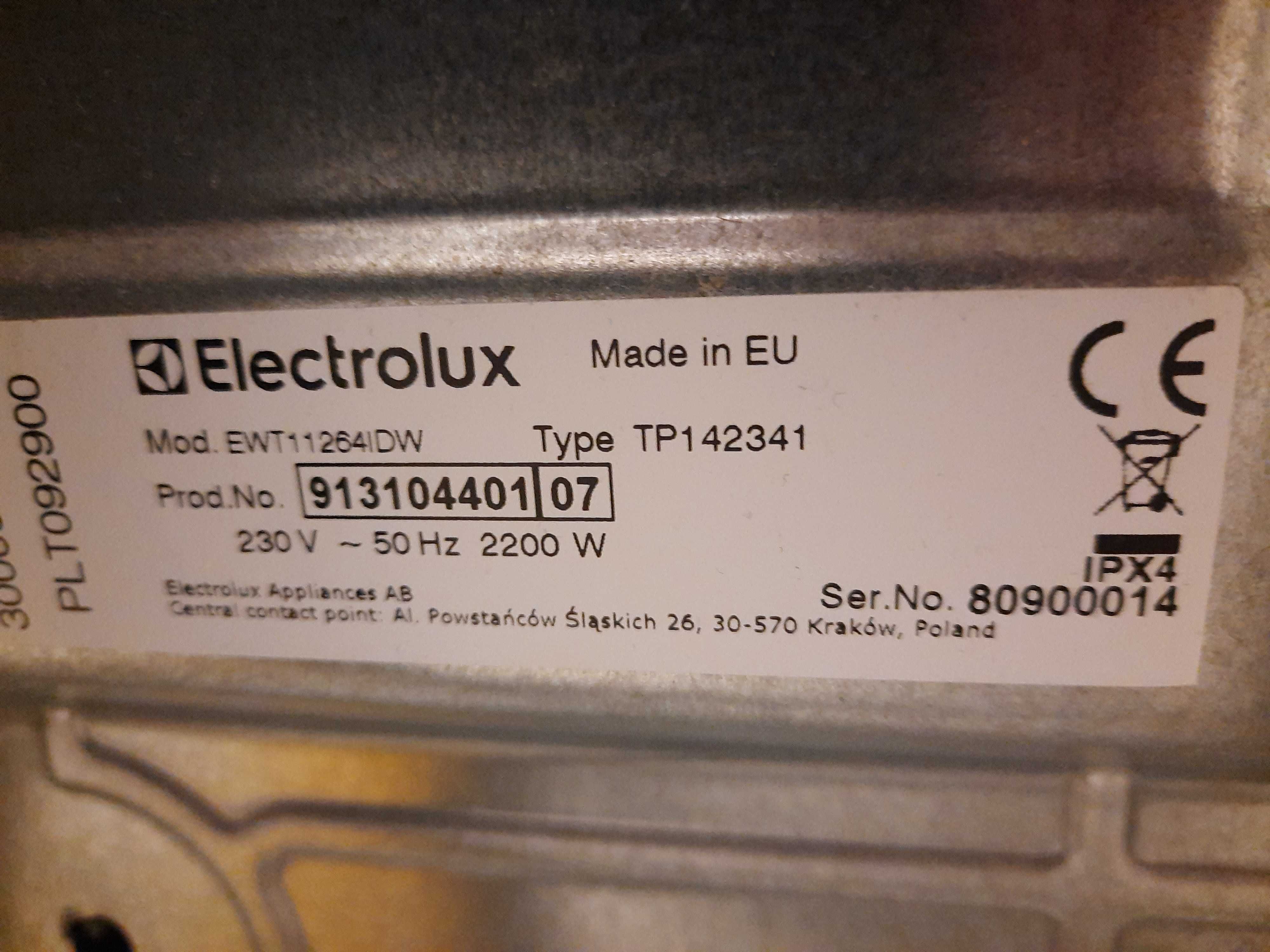 Pralka ELEKTROLUX - EWT11264IDW - części na zbyciu