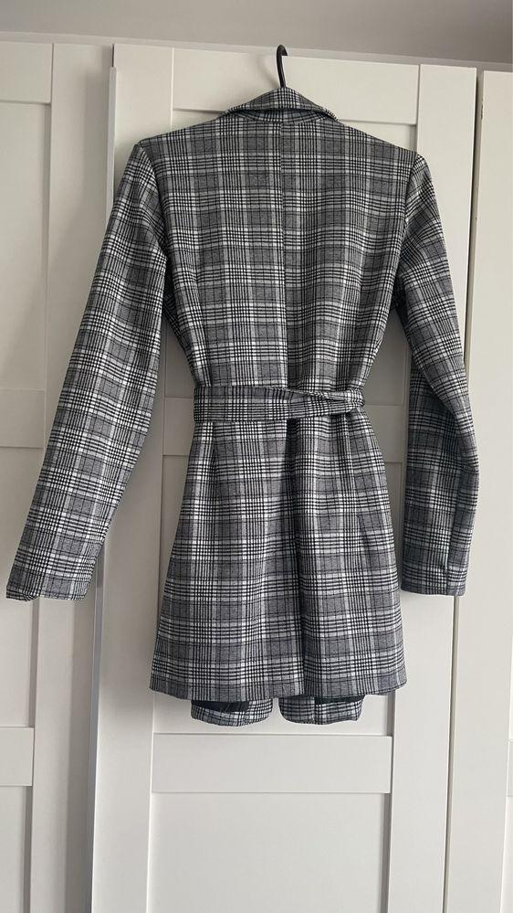 Sinsay marynarka szara w krate XS/34