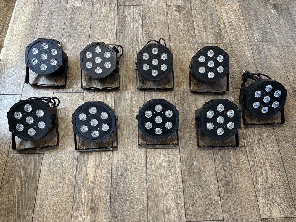 Led par 7x10w RGBW 9szt