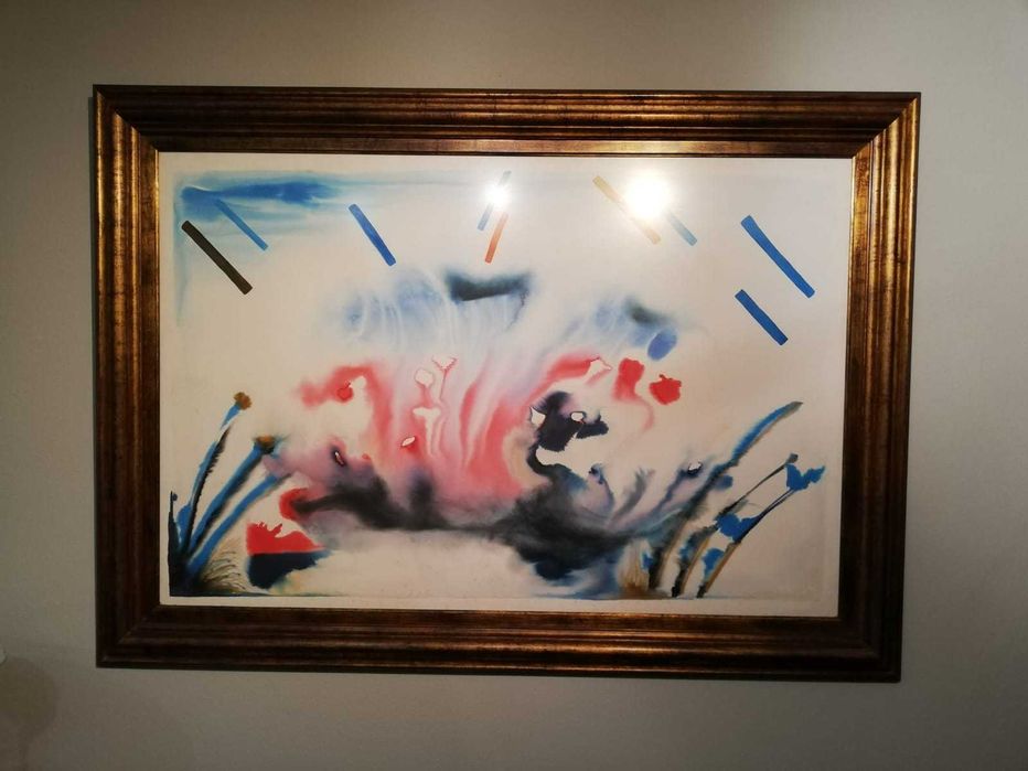 Mendes da Silva - Óleo sobre madeira com motivo Noturno