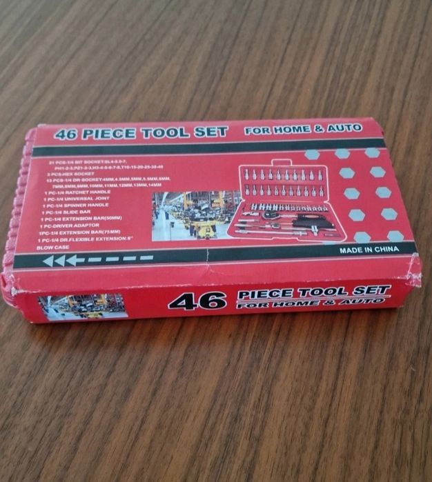 Caixa mala de ferramentas nova 46 peças