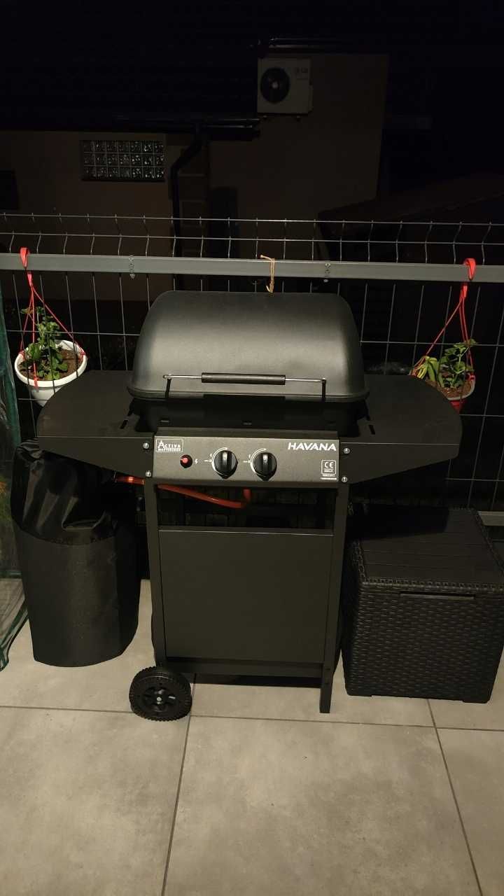 Gazowy grill ogrodowy NA GWARANCJI 24 MIES z pokrywą 2 palniki 5,5KW
