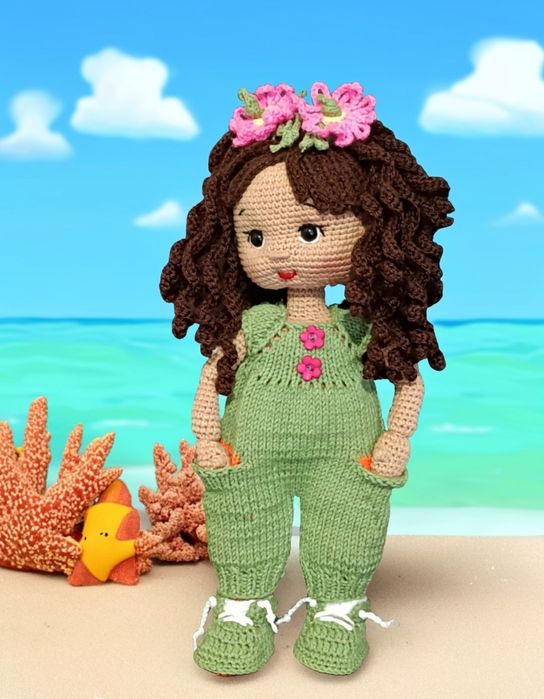 Вязаная кукла,  Игрушка ручной работы