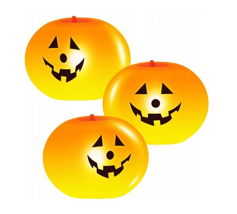 BALONY ŚWIECĄCE Halloween Led Dekoracja 3 szt. Dynia