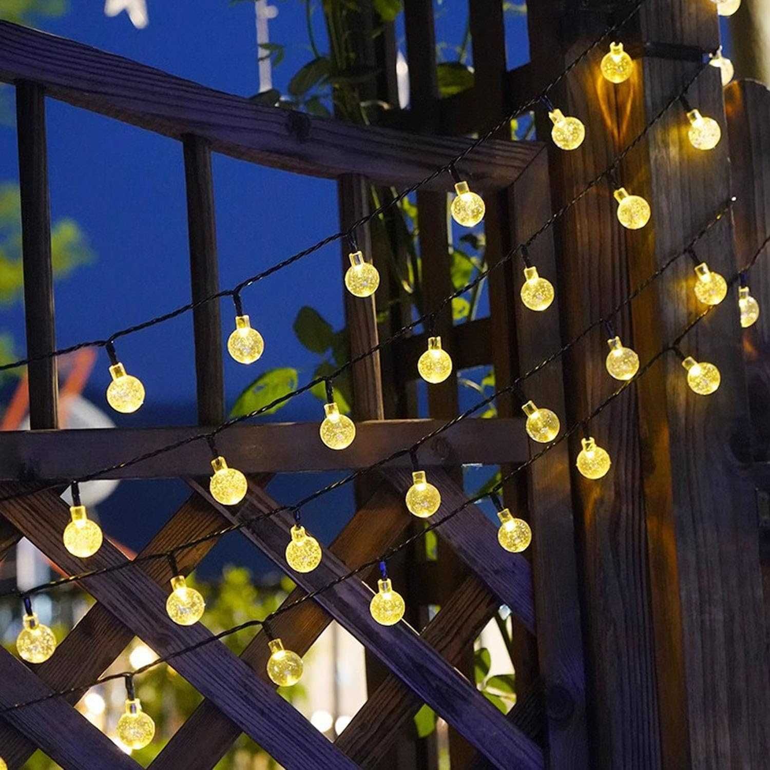 Girlanda solarna ogrodowa na balkon 50 led 11,8m lampki żarówki ciepła