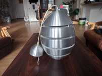 Lampa aluminiowa wisząca, kula, 24cm x 31cm, kabel 40cm