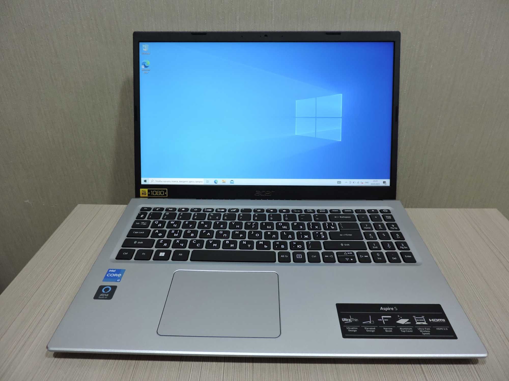Новый Acer Aspire 5 /15.6" FHD IPS/Core i3 1115G4/8GB/SSD 256/UHD