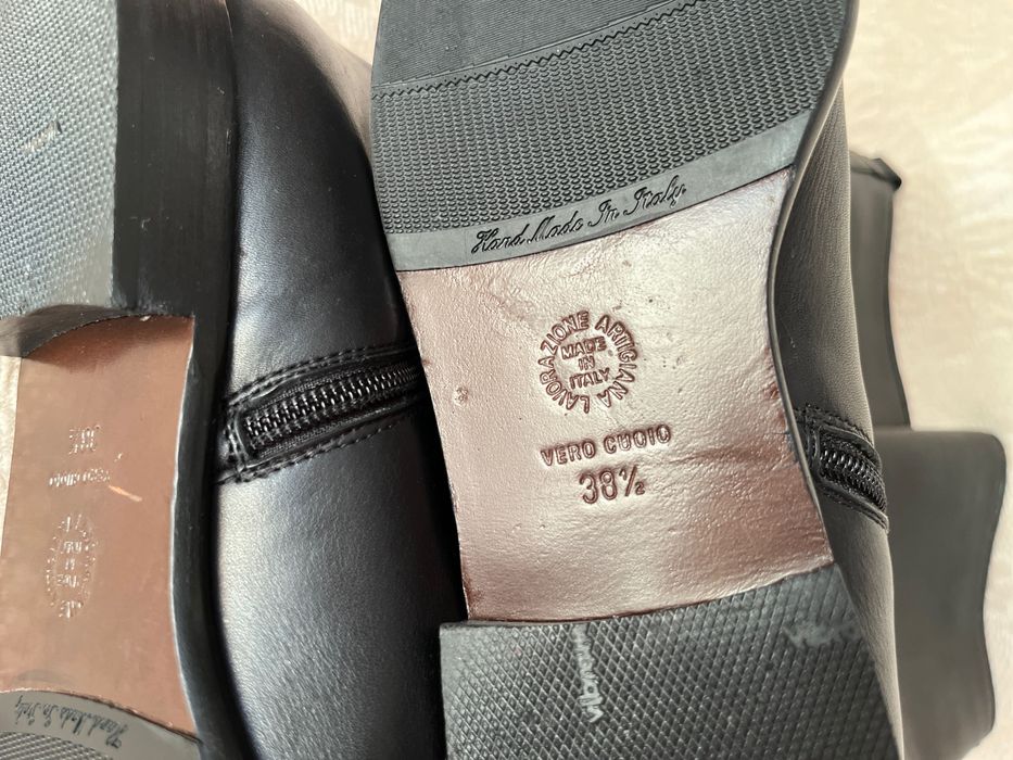 Truman's skórzane oficerki damskie Hand made in Italy