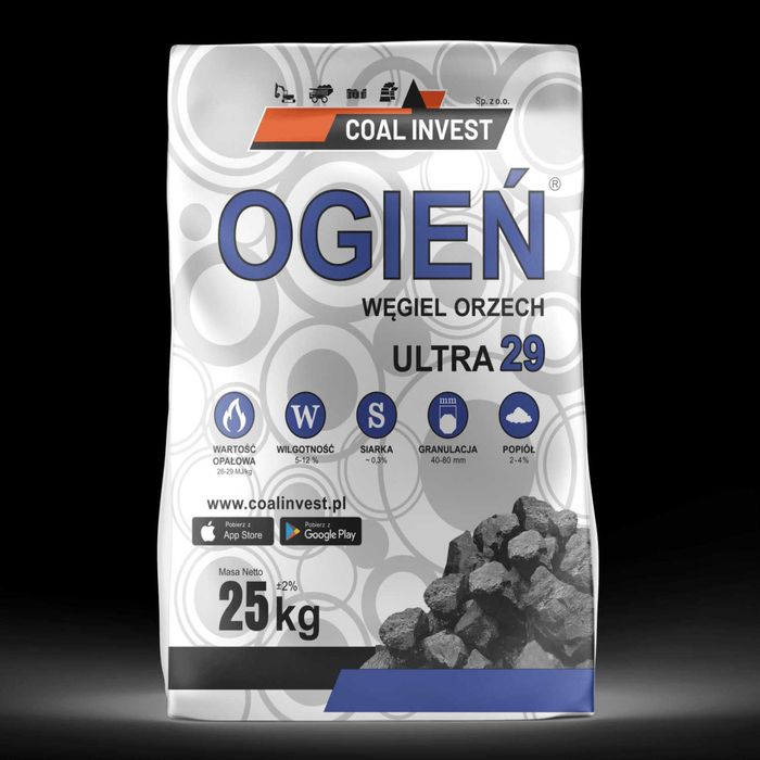 Węgiel Orzech Ogień Ultra 29MJ workowany