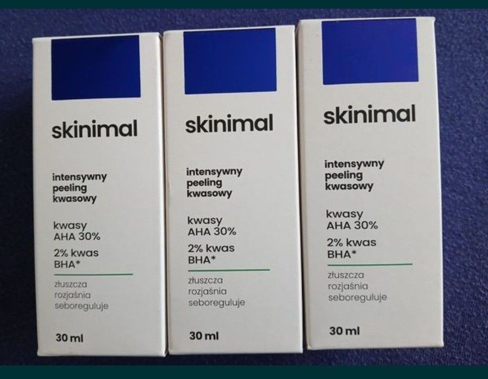 Peeling do twarzy Skinimal kwasy AHA+BHA