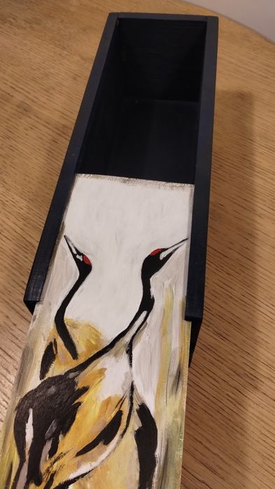 Pudełko drewniane hand made na wino na prezent