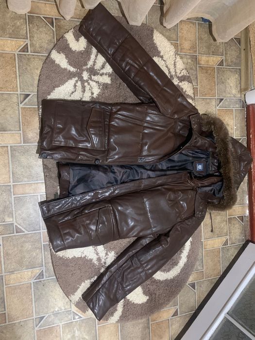 Куртка зимова тепла шкіряна (кожаная)