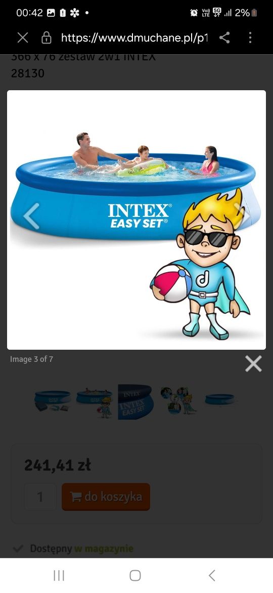 Intex basen rozporowy