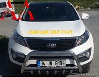 Кенгурятник для Kia Sportage 2010+ Захист бамперу Тюнінг з нержавійки