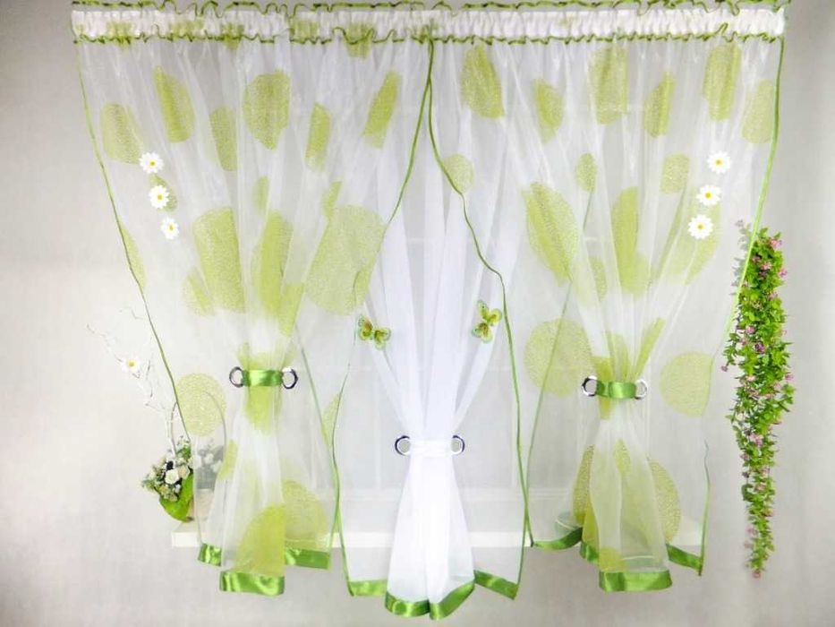 nr.9 Firana woal 360x140 zieleń ,pomarańcz,PROMOCJA