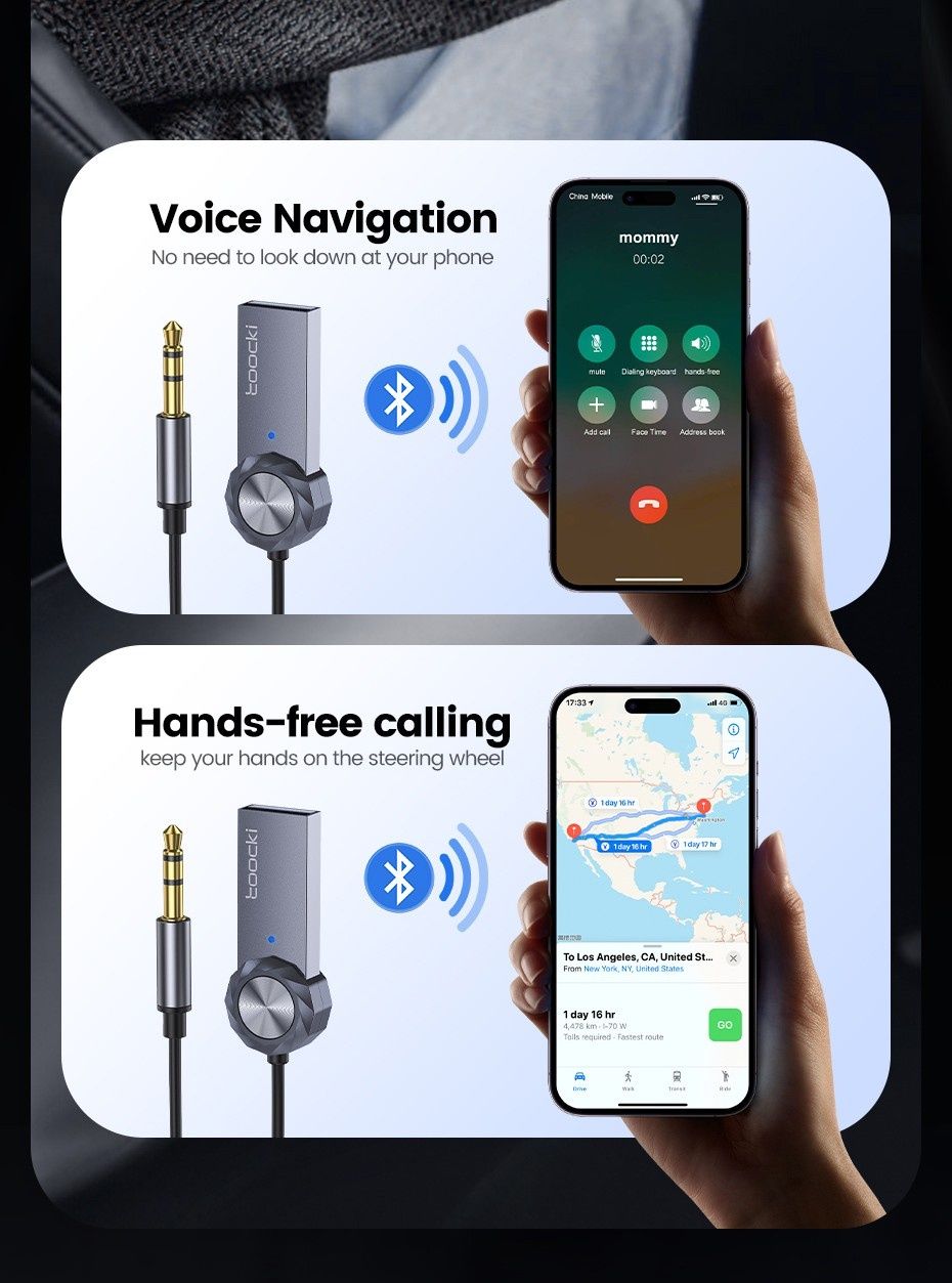 Адаптер блютуз USB AUX Toocki
