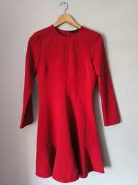 Piękna sukienka czerwona romantyczna Zara S wesele komunia chrzest