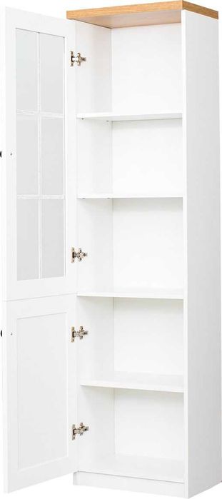 NOWA biała witryna szkło regał szafka BODZIO Toskania lewa 190cm 50cm