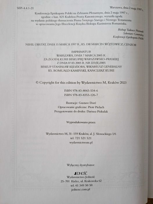 Pismo Święte Starego i Nowego Testamentu. Biblia domowa.