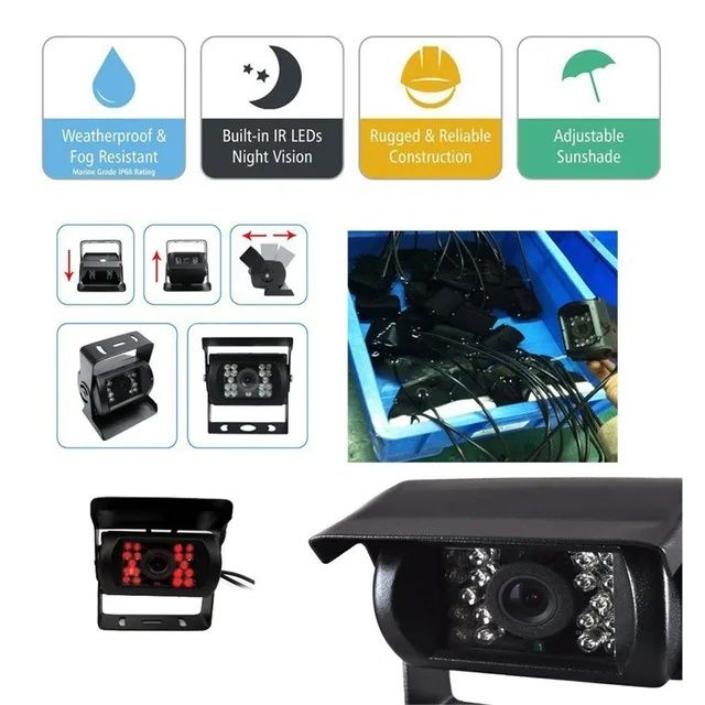 Kit 2 Câmaras Autocarro camião e autocaravana + Monitor LCD 7" NOVO