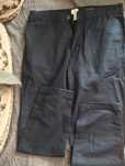 Granatowe spodnie lniane H&M r.  M