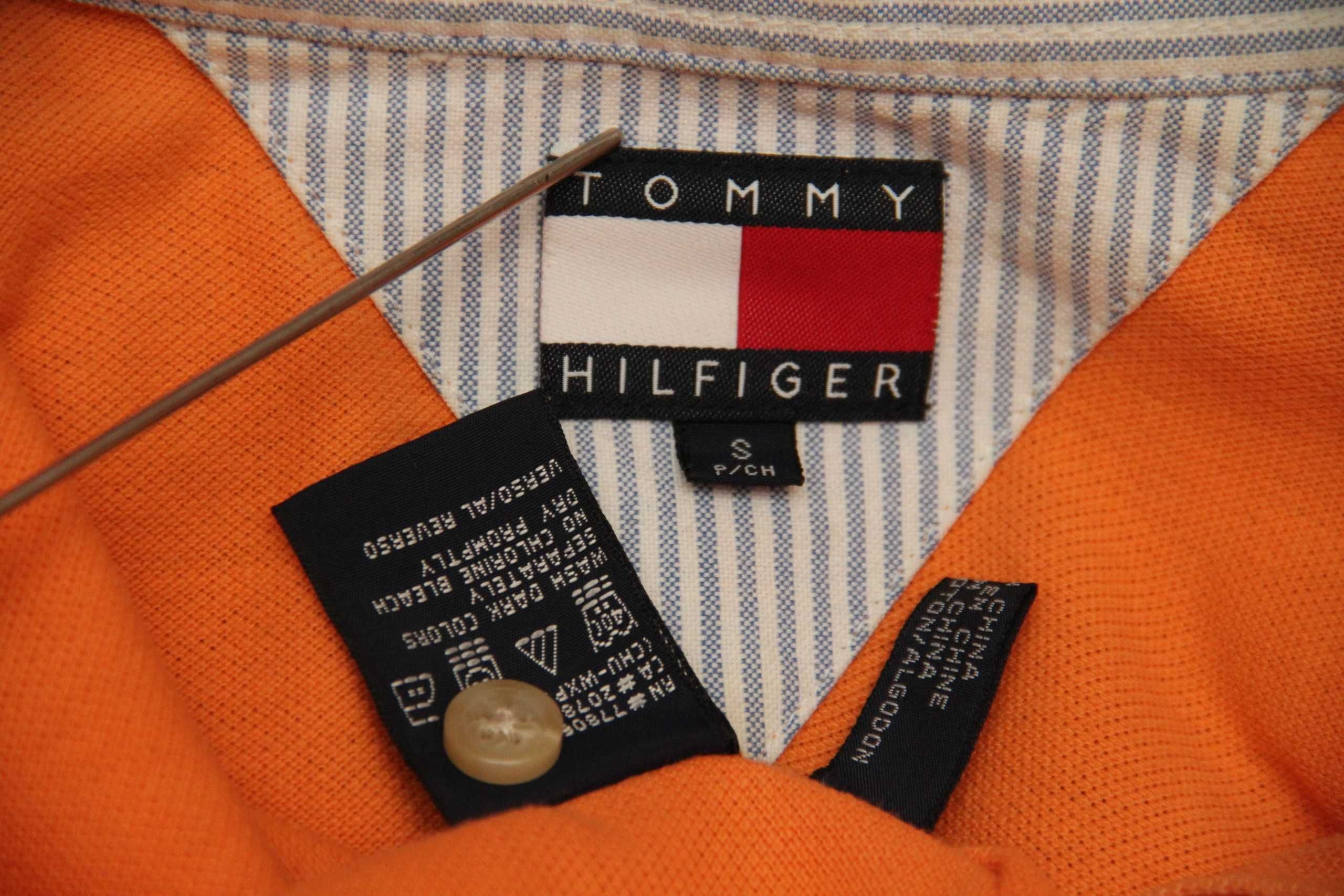 Tommy Hilfiger поло рр M-L апельсиновое поло, оригинал.