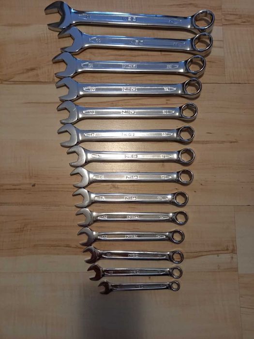 Klucze płasko-oczkowe NEO TOOLS 8-24MM 6-kątne hex