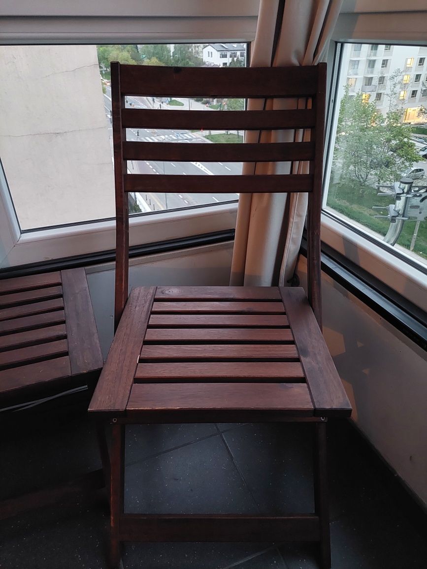 Krzesła ogrodowe na balkon IKEA i stolik ogrodowy IKEA