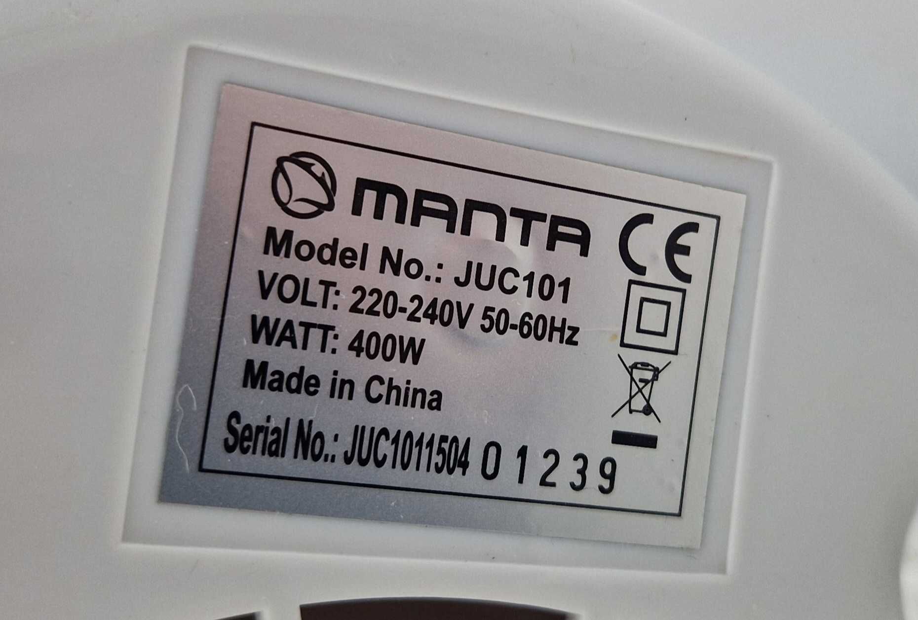 Sokowirówka MANTA JUC10. 400W /Fajne OKAZJE