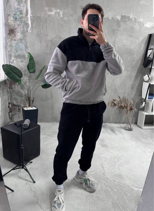 Теплий зимовий чоловічий костюм на флісі+термо