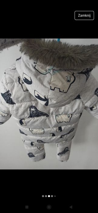 Kombinezon zimowy 86 92 ocieplany chlopiec zimaa