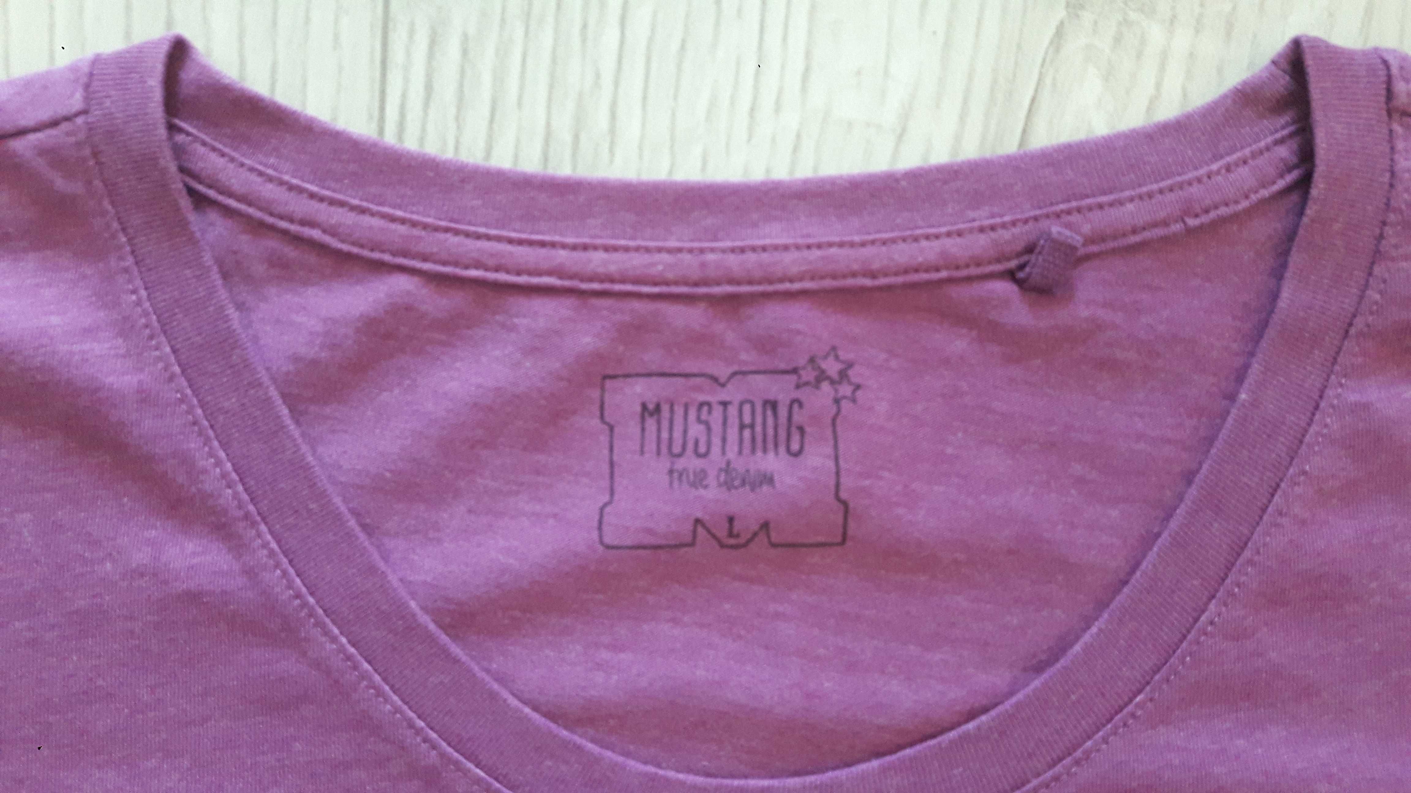 T-shirt nowy Mustang wrzosowy, r. L