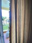 Cortinas de porta grande da sala de estar